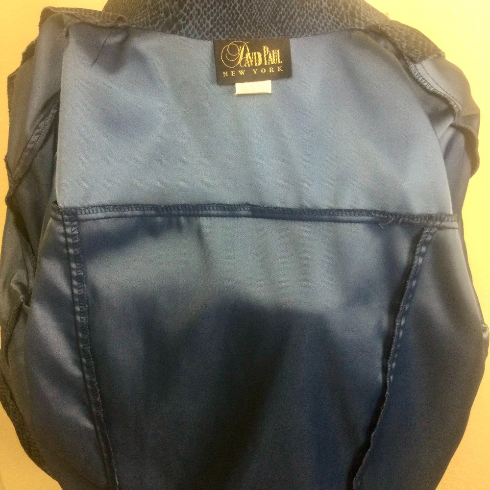 Jacket Blue Snakeskin by David Paul - Picture 4 of 5